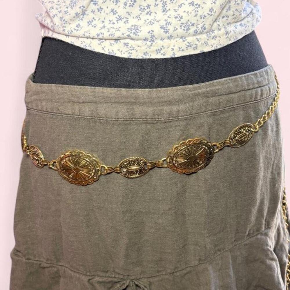 Gorgeous vintage-inspired gold waist chain Boho western y2k vintage western